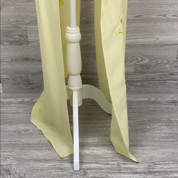 Vintage Yellow Embroidered high Slit Maxi Dress - Picture 4 of 8